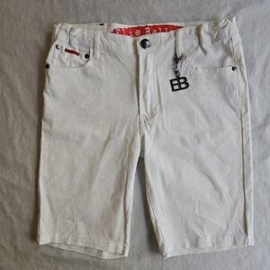 Elie Balleh Boys 18 5 Pocket Twill Tailored Short Pants White Italian Denim